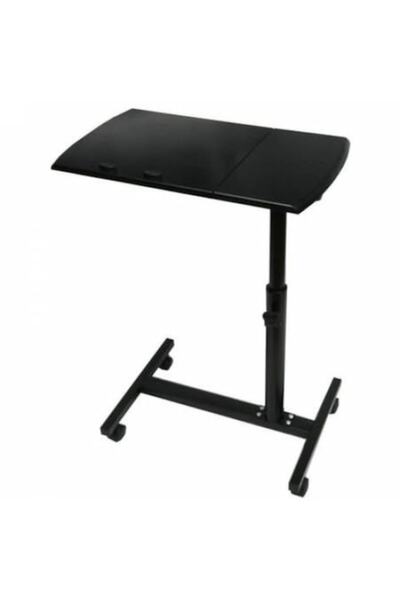 selling depot Masă reglabilă pentru laptop cu roți, neagră