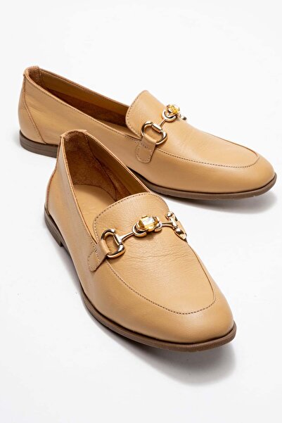 Zeynep Sıradağlı Bloom Дамски балерини от естествена кожа, цвят карамел