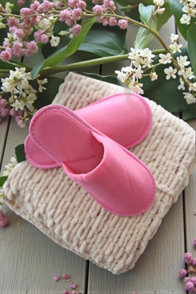 Chochili Papuci de hotel cu prosop roz/15 buc.