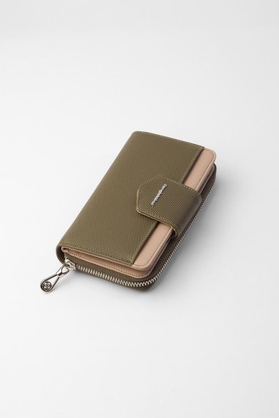 CENGİZ PAKEL Nova Medium Size Women's Wallet – 65316 - Khaki/Mink