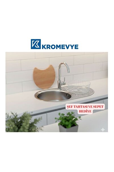 Kromevye EC-160 PASLANMAZ ÇELİK MUTFAK EVYESİ - 48X77