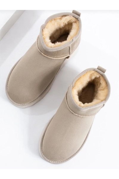 mersin md tekstil Черевики із замші з хутряною підкладкою