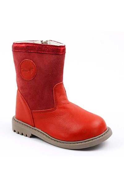 tino Padded boots for children, made of natural leather 3259-RED