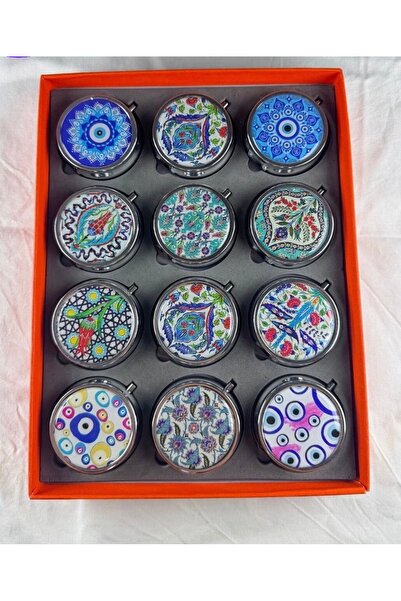 U&M GİFT Nostaljik Metal İlaç Kutusu Hap Saklama Kabı Çok Amaçlı Organizatör