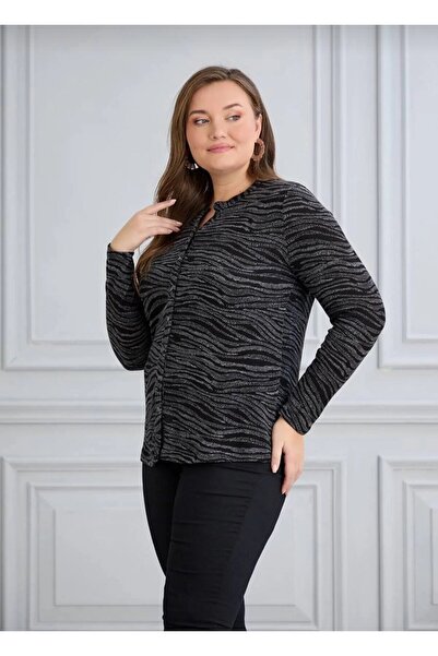 wearon tekstil Women's Yumoş Fabric Patterned Button Closure Soft Textured Pl...