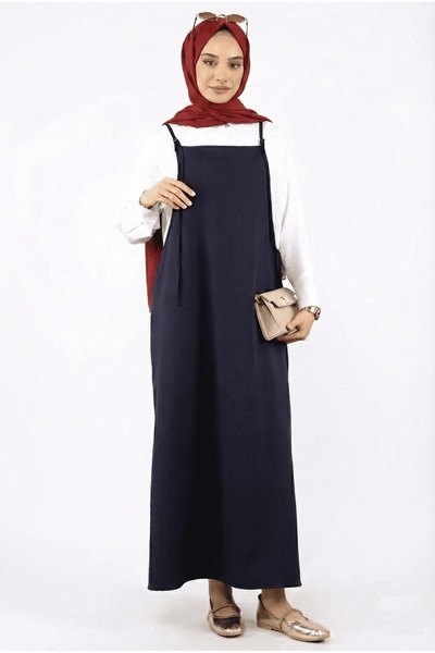 unika boutique Υφαντό φόρεμα με τιράντες και διακοσμητικά στοιχεία (τύπου) τζιλέ