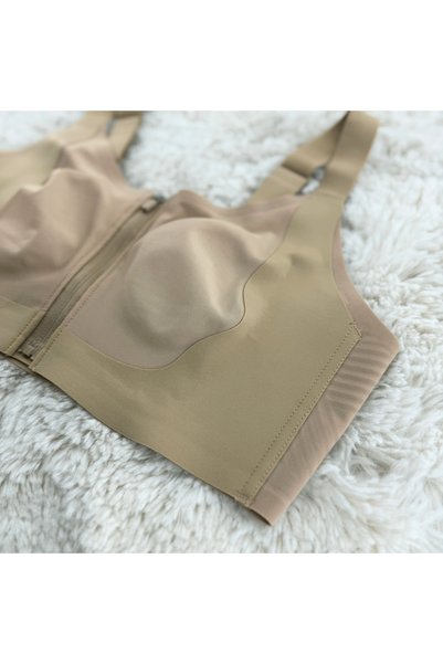 Elaram Front Zippered Shaping / Sculpting Stitch-Free Sports Bra – Plus Size Supported