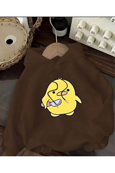 herkesemoda με κουκούλα Φούτερ με λεπτομέρεια εκτύπωσης Killer Chick