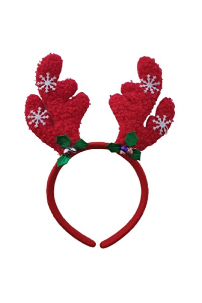 selling depot Bentiță de Crăciun cu ren pufos, roșie, model 91-57