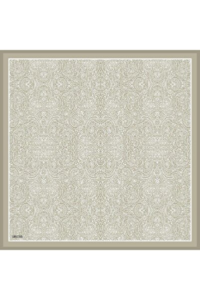 ARMANDA Ethnic Patterned Tivil Silk Scarf 4366-Stone