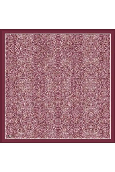 ARMANDA Ethnic Patterned Tivil Silk Scarf 4366-Burgundy