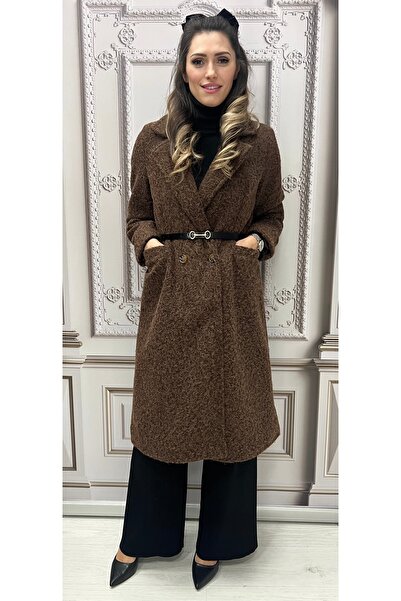 styleFlex Palton din Material Tip Lână, Căptușit, Curea Inclusă