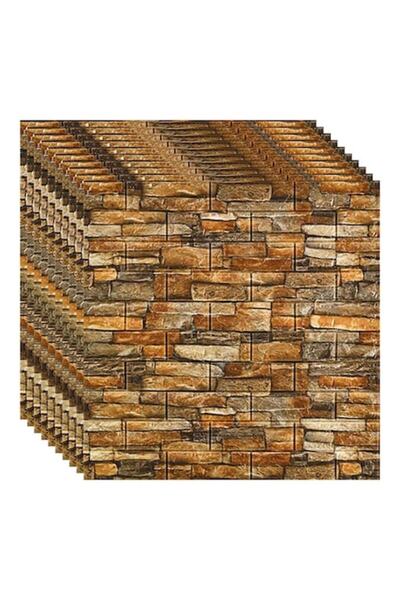 selling depot Set de 10 panouri de tapet 3D autoadeziv din spumă, model cărăm...