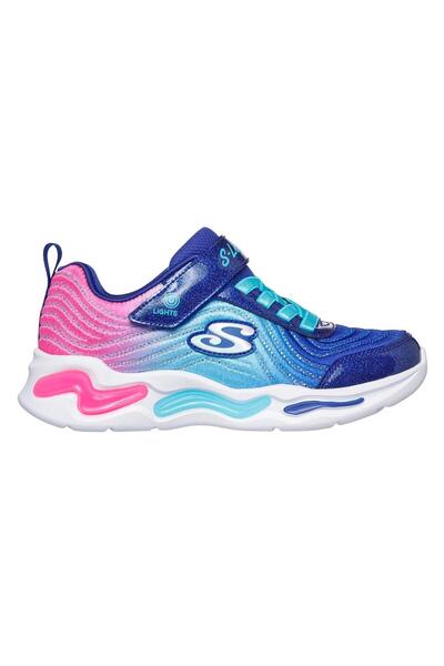 SKECHERS أحذية إس-لايتس المضيئة بتصميم أشعة متموجة متدرجة الألوان - كحلي/نعنا...