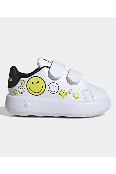 adidas حذاء Smiley Advantage 2.0 - أبيض سحابي/أصفر لامع/أسود أساسي