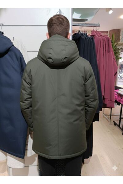 COMPİERE Classic Cut Coat with Padded Body and Hood