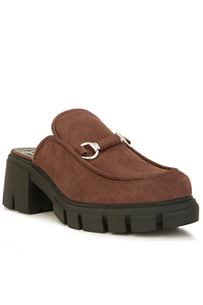 london Rag Women Brown Velvet Slip On Loafers