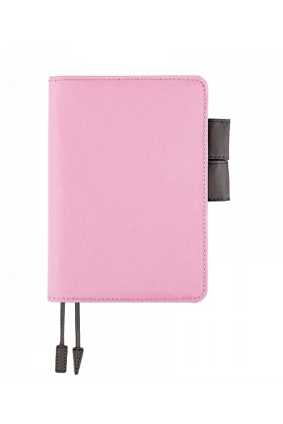 HOBONICHI A6 Defter Kılıfı - Düz Renk Serisi: Kömür Grisi ve Pembe
