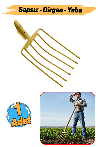 Badem10 Sapsız Metal 6 Parmak Pancar Yabası Balya Taşıma Karıştırma Dirgen Ha...