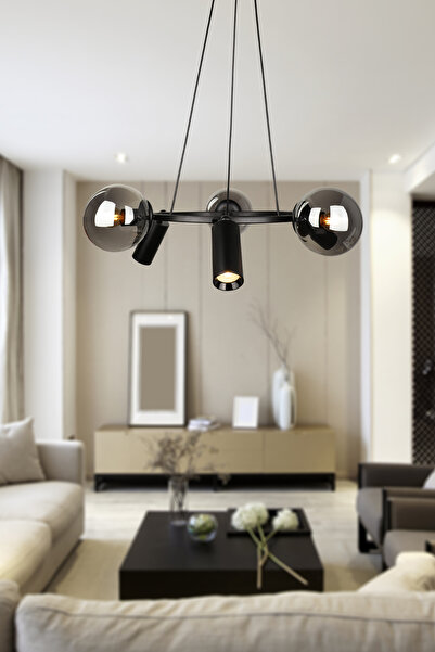 Begüsa Akyol 6.Lı Avize Siyah