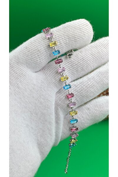 charmove ile kendinizi şımartın Women's silver-tone bracelet with multi-color...