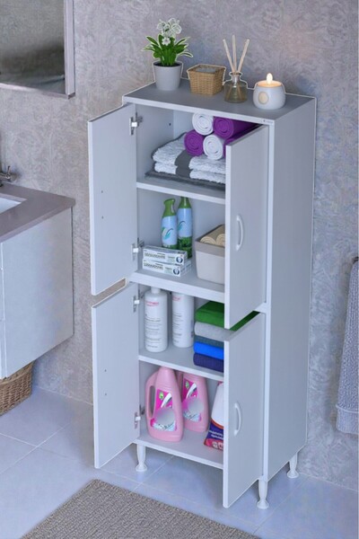 Eliusta Nuve Geniş Depolama Alanlı Dolap 60 cm Banyo/Mutfak Çok Fonksiyonlu 6...