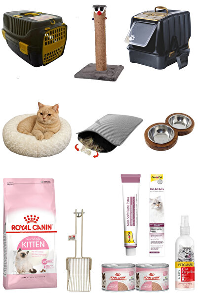 Royal Canin Kedi Lüx Başlangıç Seti Kapalı Tuvalet Yataklı Tırmalama Elekli P...