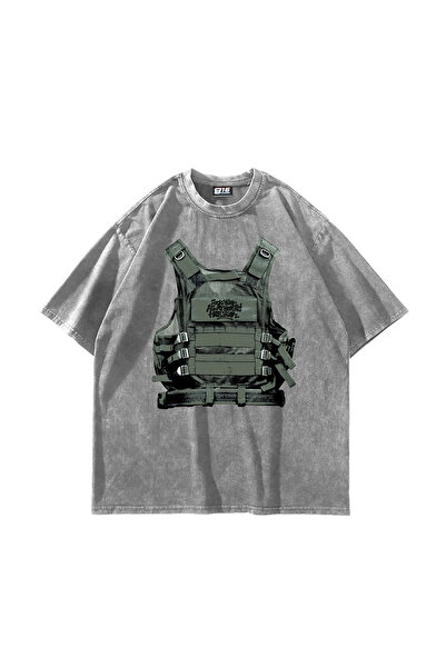 Bak Moda F*ck War cu imprimeu supradimensionat Unisex Lavabil Alb tricou