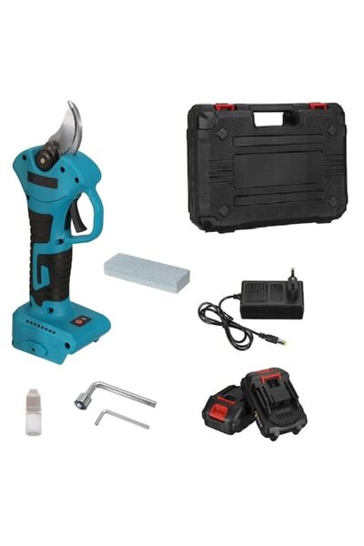 selling depot Foarfece electrice de grădinărit, 48V, 2 baterii, lame din oțel carbon, verde