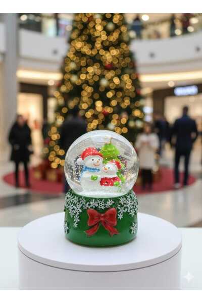 Store KARDAN ADAM FİGÜRLÜ YENİ YIL NOEL HEDİYESİ KAR KÜRESİ IŞIKLI ORTA BOY 9...