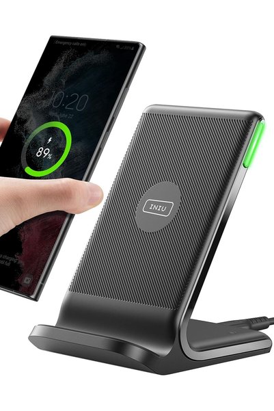 iniu Wireless Charger, 15W Fast Wireless Charging Phone Station with LED
