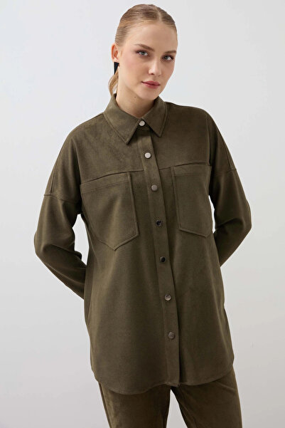 indigo giyim Double Pocket Shirt with Snap Buttons 9158