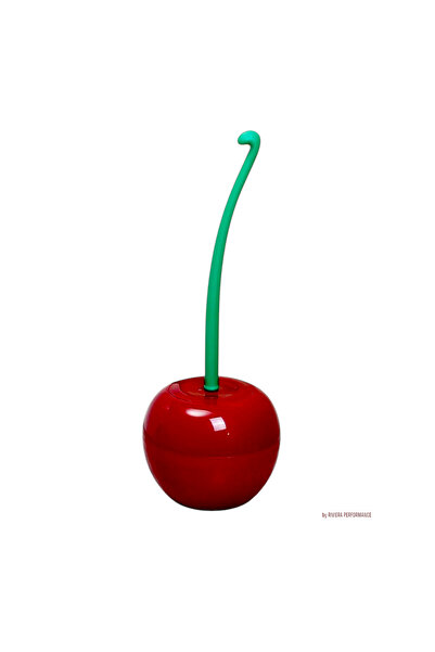 OEM Perie curatare toaleta si baie, boaba visine, plastic, lungime 37 cm, dia...