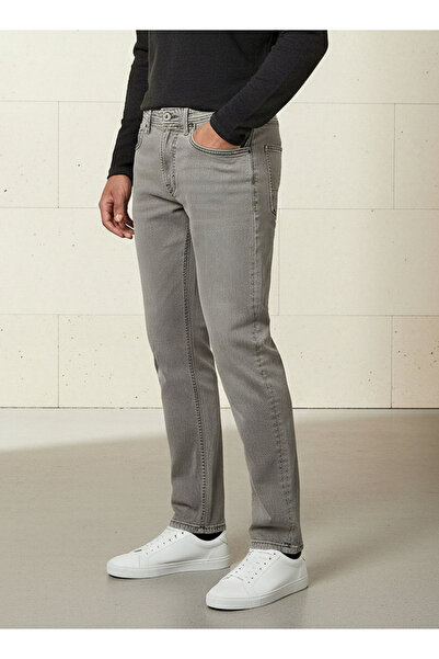 FAV بنطلون جينز رجالي ضيق بخصر مرن وجيوب