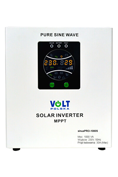 VOLT POLSKA Invertor solar/Sursă de alimentare neîntreruptibilă VOLT PRO PURE WAVE seria S 700W / 1000W 12V / 230V