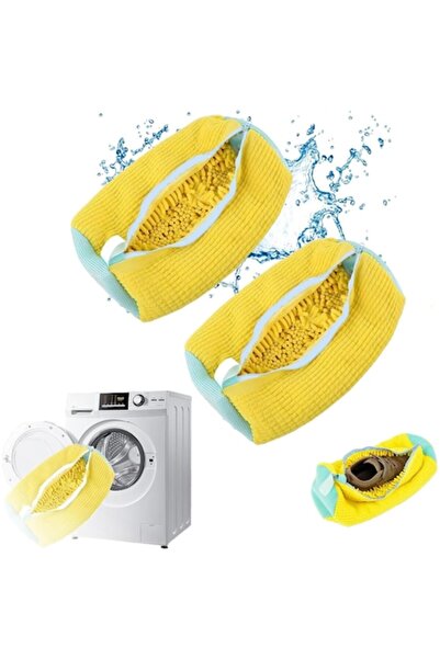 OEM Reusable shoe washing bag set, 39x19 cm, yellow