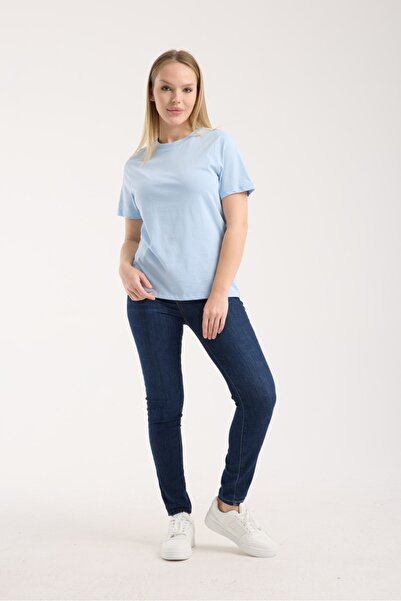 G-FOX Tricou pentru femei bumbac 100% basic cu gât rotund, cu mânecă scurtă, confortabil, cu formă normală, elastic, pentru zi cu zi 6010