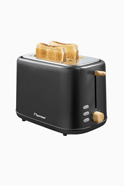 bestron محمصة خبز فاخرة مزدوجة بقوة 800 واط من بلاك-وود