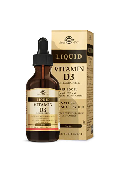 Solgar Vitamin D3 Liquid 59 Ml (Sıvı Vitamin D3) (2Kutu)