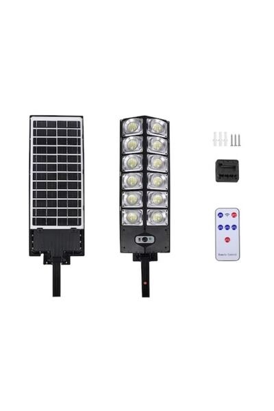 Deliny Lampă stradală solară W789A-6, 12 panouri, telecomandă, senzori de lum...