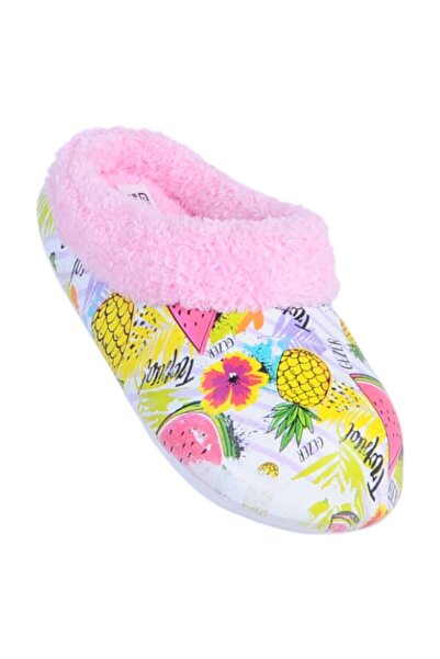 GEZER 14501 White Girls' Flat Slippers