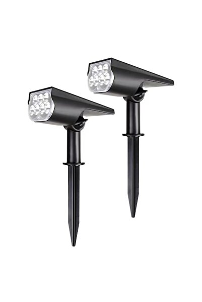 OEM Set de 2 becuri solare, 7LED, RGB, IP65, Li-ion 3.7V/1200mAh, unghi reglabil 150°, negru