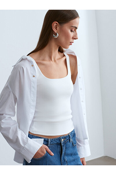 Dilvin 21057 Strap Top-Ecru