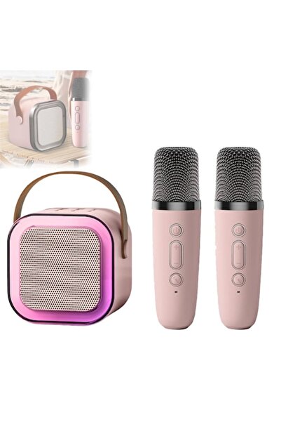 Gorielden Set microfon karaoke wireless, 2 microfoane, Bluetooth 5.3, lumini ...