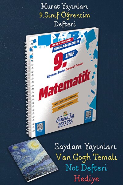 Murat Yayınları 9.Sınıf Matematik Öğrencim Defteri Tamamı El Yazması - Van Go...