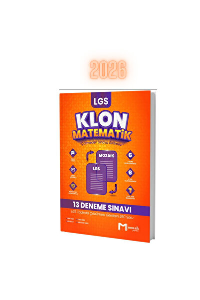 Mozaik Yayınları 2026 8. Sınıf LGS Matematik Klon 13 Deneme