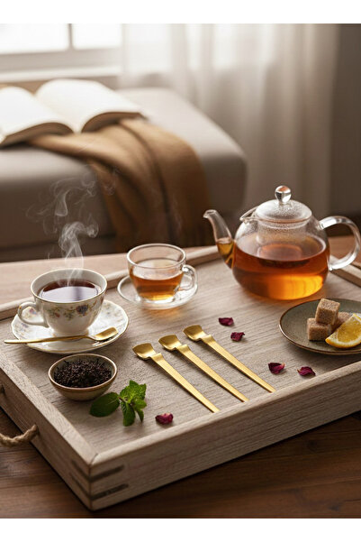 Dame Marie Mat Gold 6-Piece Teaspoon Set