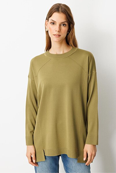 accort Yuvarlak Yaka Basic Triko-Y.YEŞİLİ