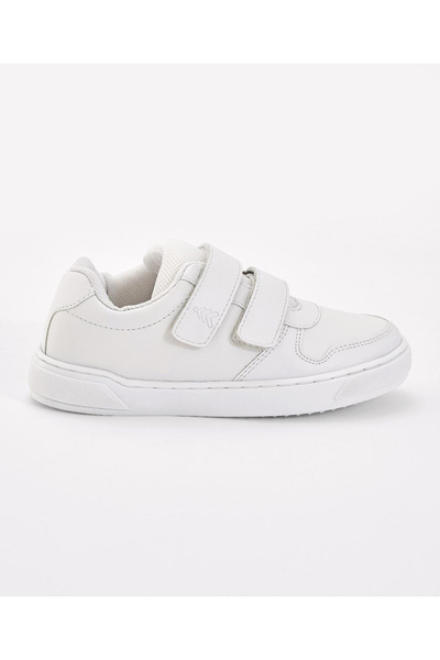 Pine kids Velcro Closure Solid School Shoes - White