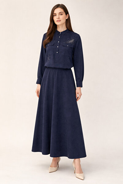 Kayra Spandex Fabric Skirt Suit